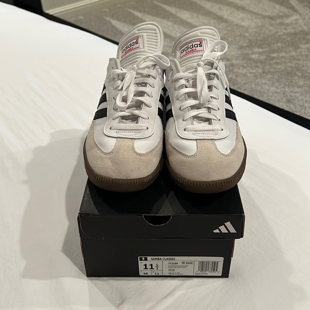 Adidas Samba Classic Shoes - Size 11.5 - White - Men